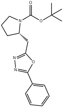 1-Pyrrolidinecarboxylic acid, 2-[(5-phenyl-1,3,4-oxadiazol-2-yl)Methyl]-, 1,1-diMethylethyl ester, (2S)-