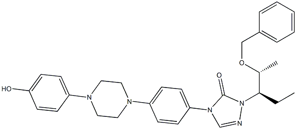1-((2R,3R)-2-(benzyloxy)pentan-3-yl)-4-(4-(4-(4-hydroxyphenyl)piperazin-1-yl)phenyl)-1H-1,2,4-triazol-5(4H)-one