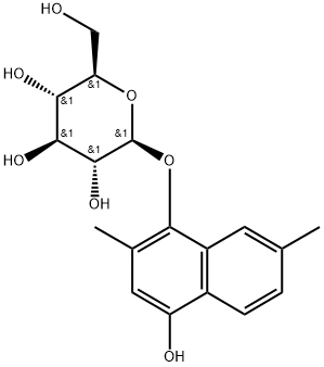 2,7-Dimethyl-1,4-dihydroxynaphthalene 1-O-glucoside