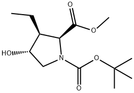 1,2-Pyrrolidinedicarboxylic acid, 3-ethyl-4-hydroxy-, 1-(1,1-dimethylethyl) 2-methyl ester, (2S,3S,4R)-