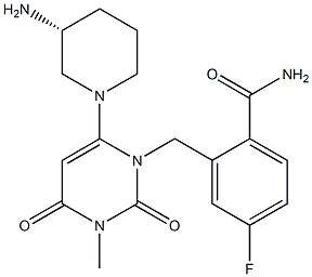 (R)-2-((6-(3-aminopiperidin-1-yl)-3-methyl-2,4-dioxo-3,4-dihydropyrimidin-1(2H)-yl)methyl)-4-fluorobenzamide