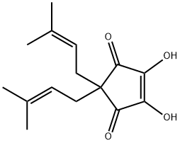 4,5-Dihydroxy-2,2-bis(3-methyl-2-butenyl)- 4-cyclopentene-1,3-dione