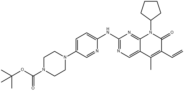 4-[6-[(8-cyclopentyl-6-ethenyl-7,8-dihydro-5-methyl-7-oxopyrido[2,3-d]pyrimidin-2-yl)amino]-3-pyridinyl]-1-piperazinecarboxylic acid tert-butyl ester