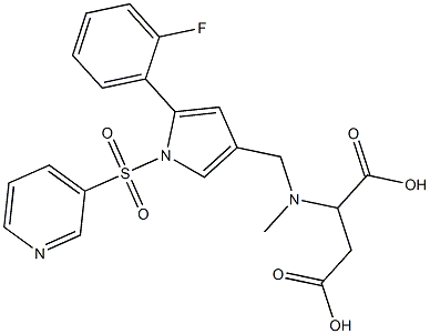 2-(((5-(2-fluorophenyl)-1-(pyridin-3-ylsulfonyl)-1H-pyrrol-3-yl)methyl)(methyl)amino)succinic acid