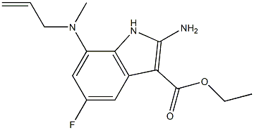 Ethyl 7-(Allyl(Methyl)Amino)-2-Amino-5-Fluoro-1H-Indole-3-Carboxylate