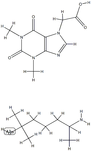 1,2,3,6-tetrahydro-1,3-dimethyl-2,6-dioxo-7H-purine-7-acetic acid, compound with 6-amino-2-methylheptan-2-ol (1:1)