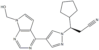 1H-Pyrazole-1-propanenitrile, β-cyclopentyl-4-[7-(hydroxyMethyl)-7H-pyrrolo[2,3-d]pyriMidin-4-yl]-,(βR)-