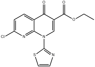 ethyl 7-chloro-1,4-dihydro-4-oxo-1-(2-thiazolyl)-1,8-naphthyridine-3-carboxylate, 7-chloro-1,4-dihydro-4-oxo-1-(2-thiazolyl)-1,8-naphthyridine-3-carboxylic acid ethyl ester