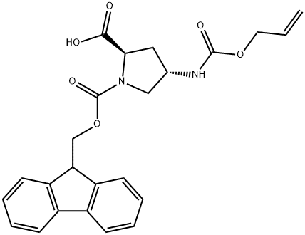 (2R,4S)-4-Alloc-aMino-1-FMoc-Pyrrolidine-2-carboxylic acid