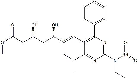 (3R,5S,E)-methyl 3,5-dihydroxy-7-(4-isopropyl-2-(N-methylmethyl sulfonamido)-6-phenylpyrimidin-5-yl)hept-6-enoate