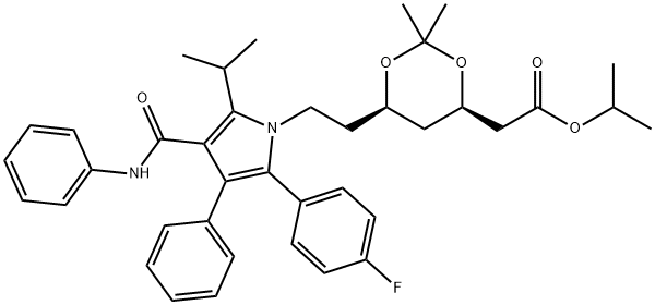 propan-2-yl 2-[(4R,6R)-6-{2-[2-(4-fluorophenyl)-3-phenyl-4-(phenylcarbamoyl)-5-(propan-2-yl)-1H-pyrrol-1-yl]ethyl}-2,2-dimethyl-1,3-dioxan-4-yl]acetate