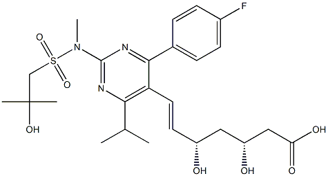 (3R,5S,E)-7-(4-(4-fluorophenyl)-2-((2-hydroxy-N,2-dimethylpropyl)sulfonamido)-6-isopropylpyrimidin-5-yl)-3,5-dihydroxyhept-6-enoic acid