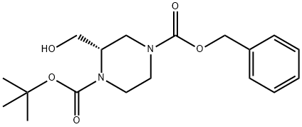 1,4-Piperazinedicarboxylic acid, 2-(hydroxymethyl)-, 1-(1,1-dimethylethyl) 4-(phenylmethyl) ester, (2S)-