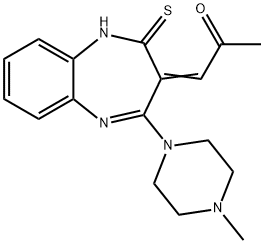 2-Propanone, 1-[4,5-dihydro-2-(4-methyl-1-piperazinyl)-4-thioxo-3H-1,5-benzodiazepin-3-ylidene]-