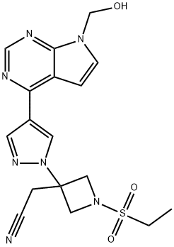 3-Azetidineacetonitrile, 1-(ethylsulfonyl)-3-[4-[7-(hydroxymethyl)-7H-pyrrolo[2,3-d]pyrimidin-4-yl]-1H-pyrazol-1-yl]-