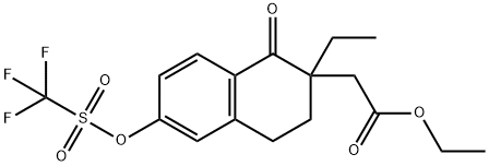 Ethyl 2-(2-ethyl-1-oxo-6-(((trifluoromethyl)sulfonyl)oxy)-1,2,3,4-tetrahydronaphthalen-2-yl)acetate