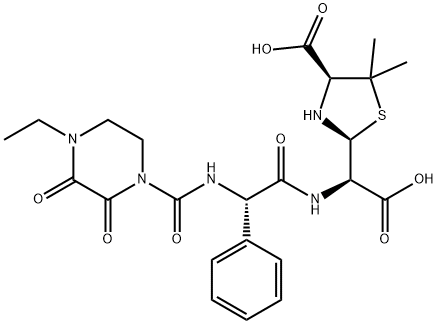 Glycine, (2R)-N-[(4-ethyl-2,3-dioxo-1-piperazinyl)carbonyl]-2-phenylglycyl-2-[(2S,4S)-4-carboxy-5,5-dimethyl-2-thiazolidinyl]-, (2R)-