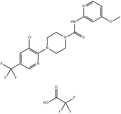4-(3-chloro-5-(trifluoromethyl)pyridin-2-yl)-N-(4-methoxypyridin-2-yl)piperazine-1-carbothioamide trifluoroacetate