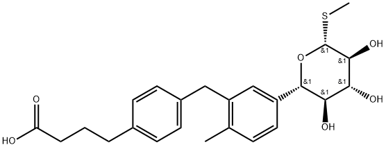 4-(4-(2-methyl-5-((2S,3R,4R,5S,6R)-3,4,5-trihydroxy-6-(methylthio)tetrahydro-2H-pyran-2-yl)benzyl)phenyl)butanoic acid