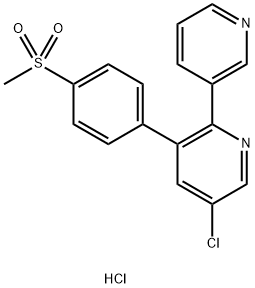 2,3'-Bipyridine, 5-chloro-3-[4-(methylsulfonyl)phenyl]-, hydrochloride (1:1)