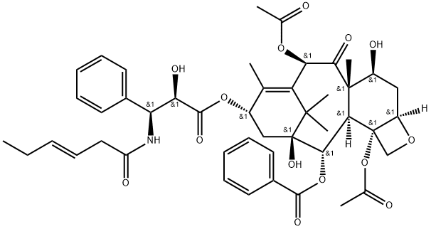 Benzenepropanoic acid, α-hydroxy-β-[[(3E)-1-oxo-3-hexen-1-yl]amino]-, (2aR,4S,4aS,6R,9S,11S,12S,12aR,12bS)-6,12b-bis(acetyloxy)-12-(benzoyloxy)-2a,3,4,4a,5,6,9,10,11,12,12a,12b-dodecahydro-4,11-dihydroxy-4a,8,13,13-tetramethyl-5-oxo-7,11-methano-1H-cyclodeca[3,4]benz[1,2-b]oxet-9-yl ester, (αR,βS)-