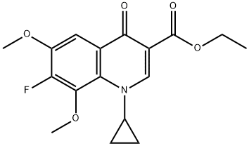 3-Quinolinecarboxylic acid, 1-cyclopropyl-7-fluoro-1,4-dihydro-6,8-dimethoxy-4-oxo-, ethyl ester