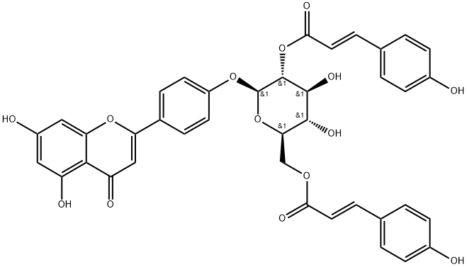 Apigenin 4'-O-(2'',6''-di-O-E-p-coumaroyl)glucoside