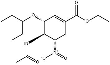 1-Cyclohexene-1-carboxylic acid, 4-(acetylamino)-3-(1-ethylpropoxy)-5-nitro-, ethyl ester, (3R,4R,5S)-