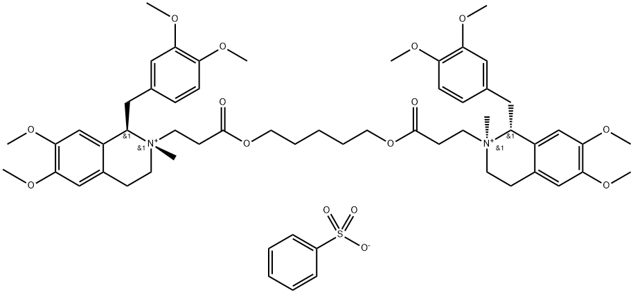 (1R,1'R,2S,2'S)-2,2'-[1,5-pentanediylbis[oxy(3-oxo-3,1-propanediyl)]]bis[1-[(3,4-dimethoxyphenyl)methyl]-1,2,3,4-tetrahydro-6,7-dimethoxy-2-methyl-Isoquinolinium Benzenesulfonate