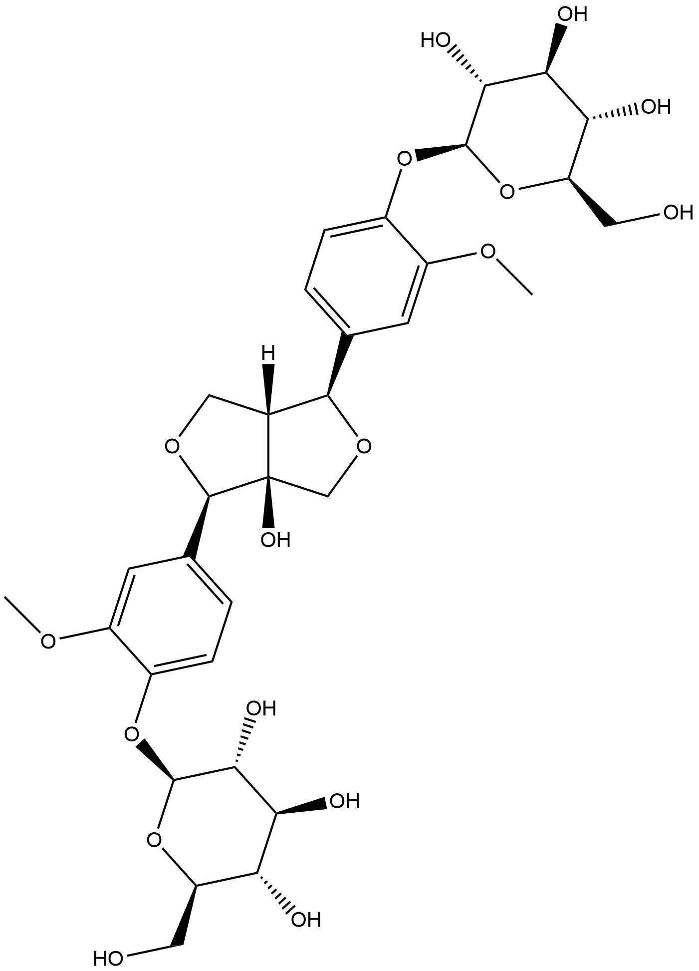 β-D-Glucopyranoside, [[(3R,3aS,6S,6aR)-tetrahydro-3a-hydroxy-1H,3H-furo[3,4-c]furan-3,6-diyl]bis(2-methoxy-4,1-phenylene)]bis