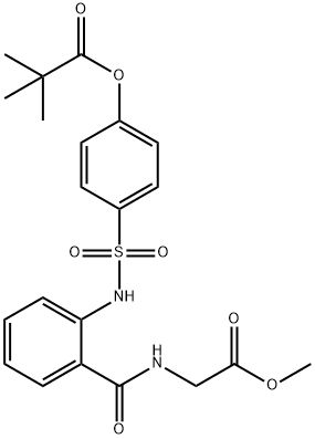 Propanoic acid, 2,2-dimethyl-, 4-[[[2-[[(2-methoxy-2-oxoethyl)amino]carbonyl]phenyl]amino]sulfonyl]phenyl ester