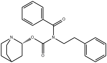 Carbamic acid, N-benzoyl-N-(2-phenylethyl)-, (2R)-1-azabicyclo[2.2.2]oct-2-yl ester