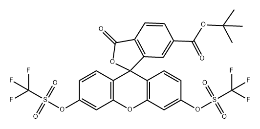 Spiro[isobenzofuran-1(3H),9'-[9H]xanthene]-6-carboxylic acid, 3-oxo-3',6'-bis[[(trifluoromethyl)sulfonyl]oxy]-, 1,1-dimethylethyl ester