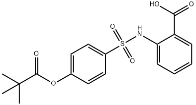 Benzoic acid, 2-[[[4-(2,2-dimethyl-1-oxopropoxy)phenyl]sulfonyl]amino]-