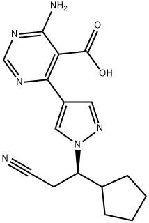 5-Pyrimidinecarboxylic acid, 4-amino-6-[1-[(1R)-2-cyano-1-cyclopentylethyl]-1H-pyrazol-4-yl]-
