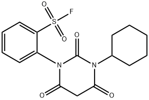 Benzenesulfonyl fluoride, 2-(3-cyclohexyltetrahydro-2,4,6-trioxo-1(2H)-pyrimidinyl)-