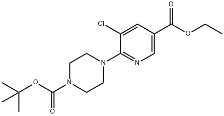 1-Piperazinecarboxylic acid, 4-[3-chloro-5-(ethoxycarbonyl)-2-pyridinyl]-, 1,1-dimethylethyl ester