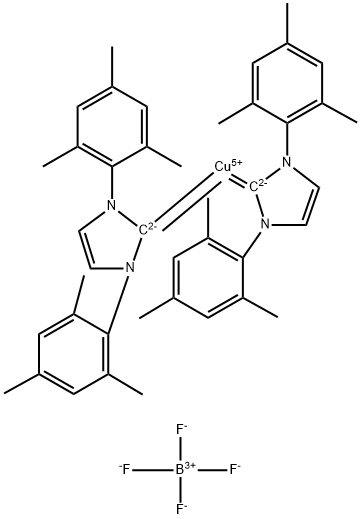 Copper(1+), bis[1,3-dihydro-1,3-bis(2,4,6-trimethylphenyl)-2H-imidazol-2-ylidene]-, tetrafluoroborate(1-) (1:1)