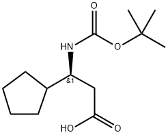 Cyclopentanepropanoic acid, β-[[(1,1-dimethylethoxy)carbonyl]amino]-, (βS)-