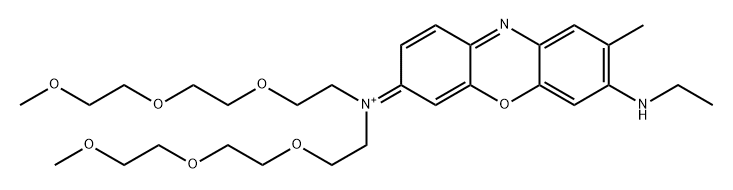 Ethanaminium, N -[7-(ethylamino)-8-methyl-3 H -phenoxazin-3-ylidene]-2-[2-(2-methoxyethoxy)ethoxy]- N -[2-[2-(2-methoxyethoxy)
ethoxy]ethyl]- (ACI)