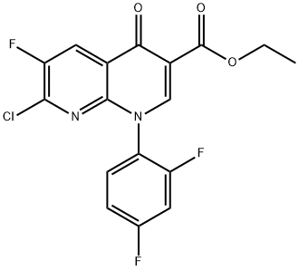 ETHYL 1-(2,4-DIFLUOROPHENYL)-7-CHORO-6-FLUORO-4-OXO-HYDROPYRIDINO[2,3-B] PYRIDINE-3-CARBOXYLATE