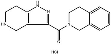 3,4-Dihydro-2(1H)-isoquinolinyl(4,5,6,7-tetra-hydro-1H-pyrazolo[4,3-c]pyridin-3-yl)methanone HCl