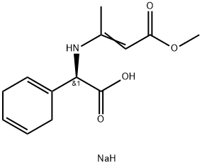 (R)-(+)-alpha-[(3-Methoxy-1-methyl-3-oxo-1-propenyl)amino]-1,4-cyclohexadiene-1-acetic acid sodium salt