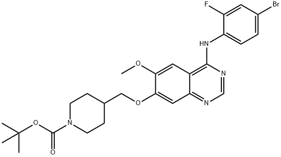 Tert-butyl 4-((4-(4-bromo-2-fluorophenylamino)-6-methoxyquinazolin-7-yloxy)methyl)piperidine-1-carboxylate