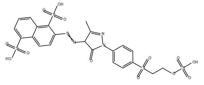 2-[[4,5-dihydro-3-methyl-5-oxo-1-[4-[[2-(sulphooxy)ethyl]sulphonyl]phenyl]-1H-pyrazol-4-yl]azo]naphthalene-1,5-disulphonic acid 
