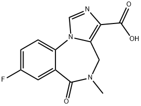 4H-IMIDAZO[1,5-A][1,4]BENZODIAZEPINE-3-CARBOXYLIC ACID, 8-FLUORO-5,6-DIHYDRO-5-METHYL-6-OXO-