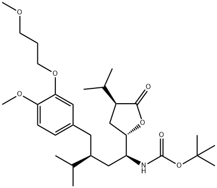 [(1S,3S)-3-[[4-Methoxy-3-(3-methoxypropoxy)phenyl]methyl]-4-methyl-1-[(2S, 4S)-tetrahydro-4-(1-methylethyl)-5-oxo-2-furanyl]pentyl]carbamic Acid 1,1-tert-Butyl Ester