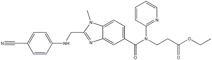 3-[[[2-[[(4-Cyanophenyl)amino]methyl]-1-methyl-1H-benzimidazol-5-yl]carbonyl]pyridin-2-ylamino]propionic acid ethyl ester