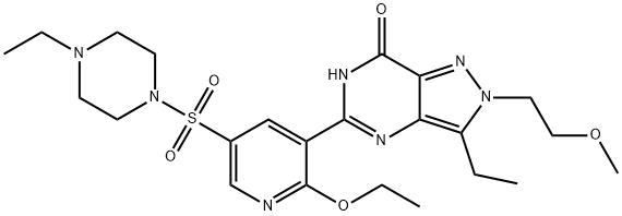 5-[2-Ethoxy-5-(4-ethylpiperazin-1-ylsulfonyl)pyridin-3-yl]-3-ethyl-2-(2-methoxyethyl)-2,6-dihydro-7H-pyrazolo[4,3-d]pyrimidin-7-one