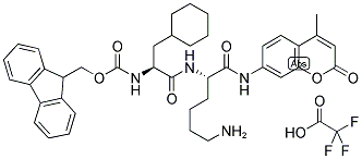 7-((9-FLUORENYLMETHOXYCARBONYL)CYCLOHEXYLALANYLLYSYL)AMINO-4-METHYLCOUMARIN TRIFLUOROACETATE SALT